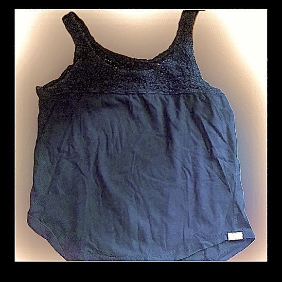 Calvin Klein Jeans Tops - Calvin Klein Jeans rounded cut embroidered black tank top SIZE MEDIUM